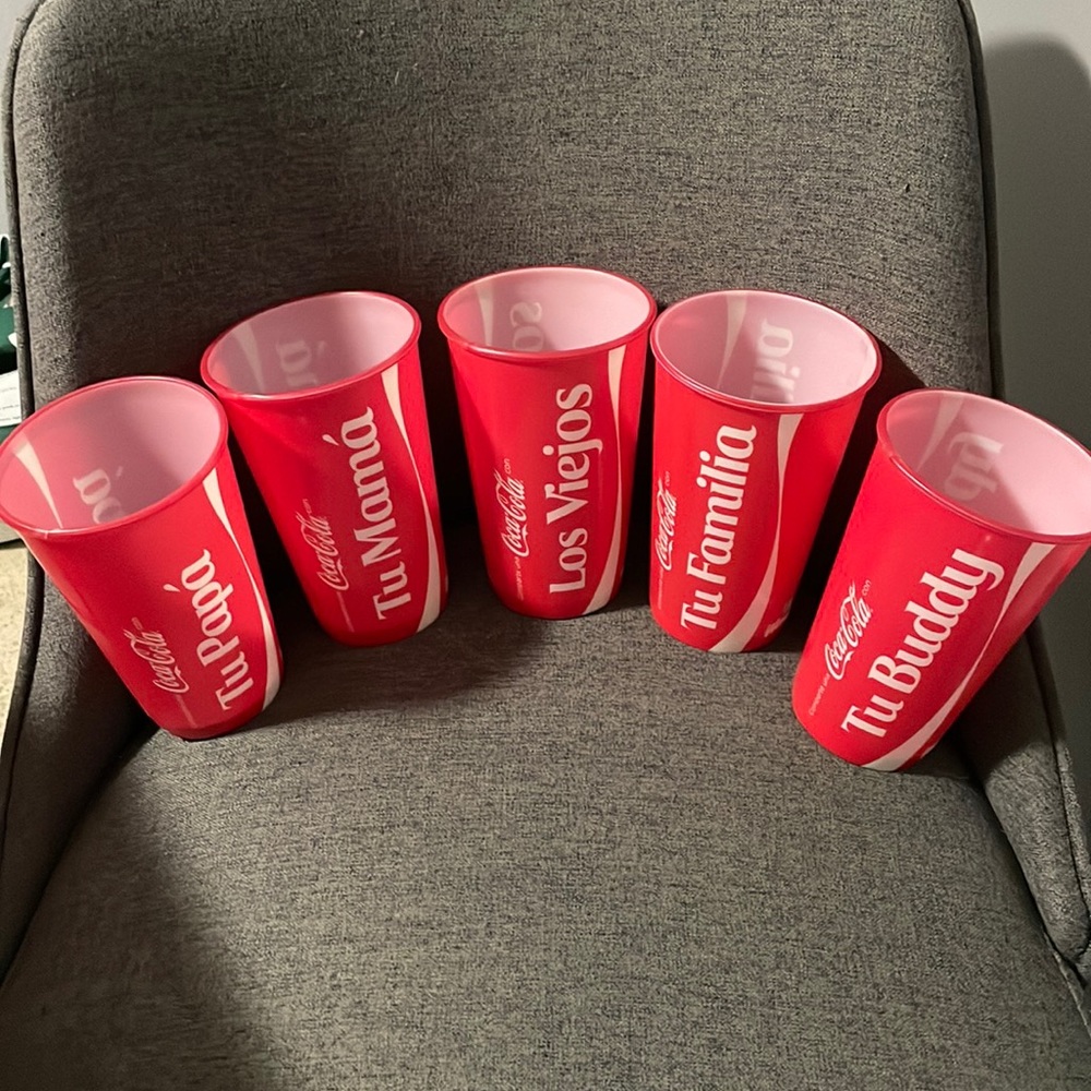 NWOT!! Bundle of 5 Collectible Coca Cola Plastic Cup